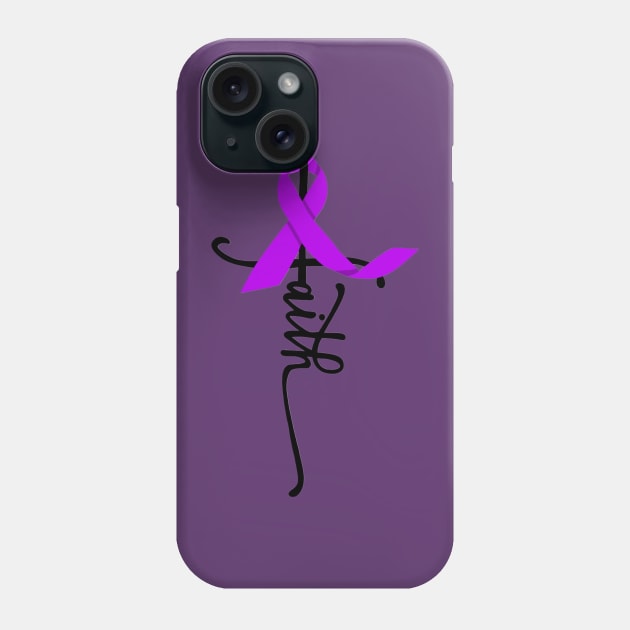 Faith Awareness Ribbon (Purple) Phone Case by CaitlynConnor