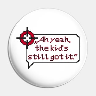 Resident Evil Carlos Oliveira Quote Pixel Art Pin