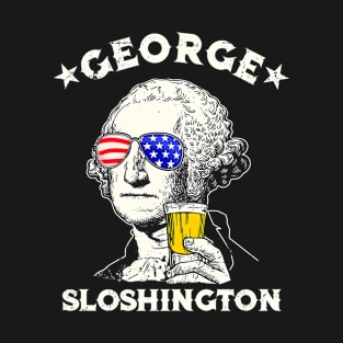 George Sloshington 4th Of July Funny American Washington T-Shirt