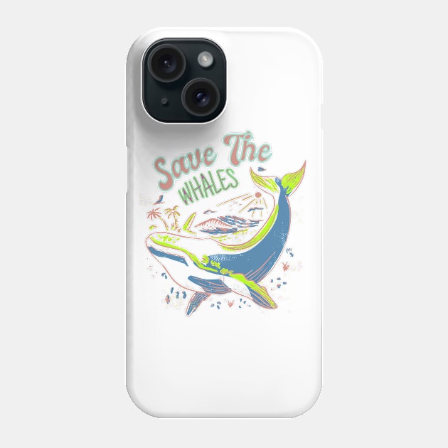 Save the Majestic Whales! Phone Case by Apache Sun Moon Rising