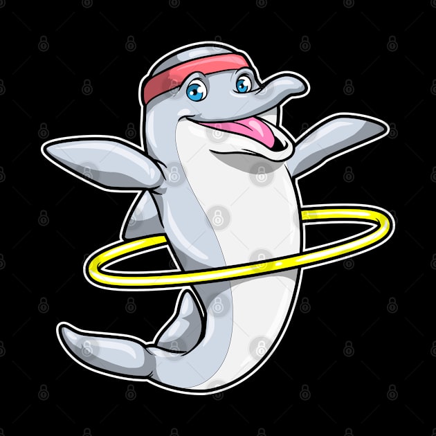 Dolphin at Fitness with Swing ring & Headband by Markus Schnabel