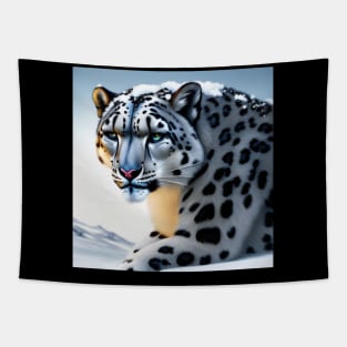 Snow Leopard - AI-Generated Tapestry