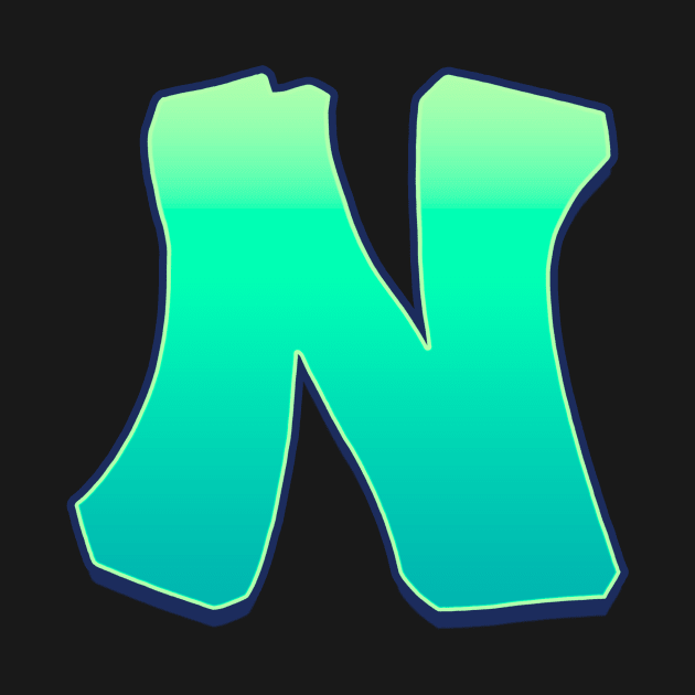 Letter N - Green fade by dmitri-art