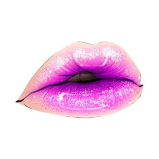 Lips with purple lip gloss gradient T-Shirt