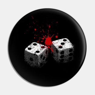 Lucky 7-Dice roll-Seven-Blood-Gambling Pin