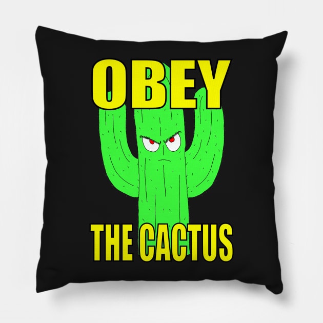 Obey The Cactus Pillow by phonelosers