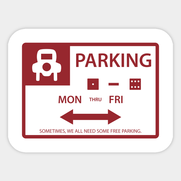Board Game Free Parking Sign Monopoly Game Sticker Teepublic Board Game Free Parking Sign Monopoly Game Sticker Teepublic