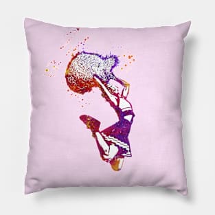 Cheeleader jumping with pom poms - 04 Pillow