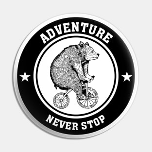 Bear on a bike Pin