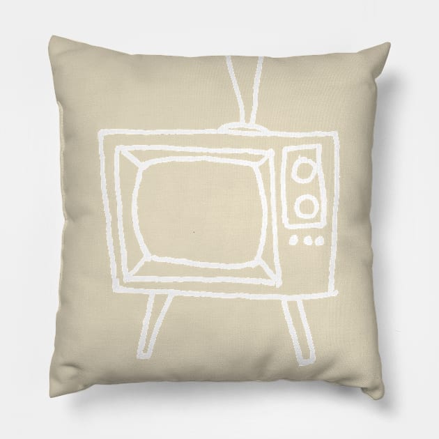 TV New Wave Retro Television Pillow by callingtomorrow