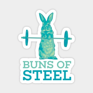 Buns of Steel Bunny Rabbit Pun Magnet