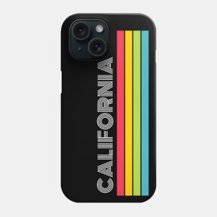 Vintage Rainbow Striped California Phone Case