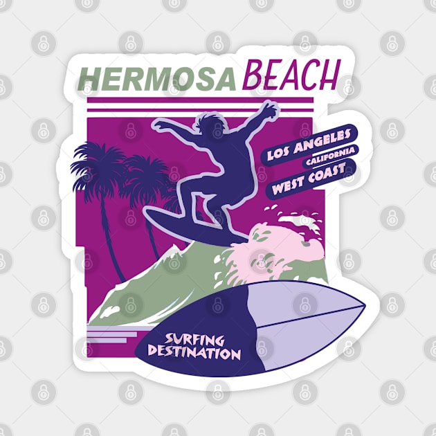 Hermosa Beach California Magnet by Alexander Luminova