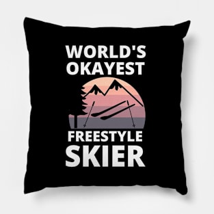 World's Okayest Freestyle Skier - Freestyle Skiing Lover Pillow