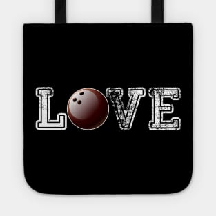 Bowling distressed ball t shirt cute dad mom love Tote