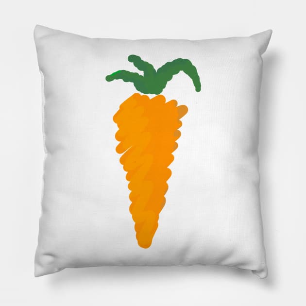 Carrots - Vegan, Veggies - D3 Designs Pillow by D3Apparels