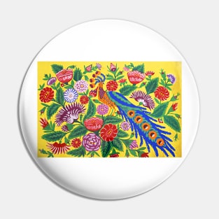 Maria Prymachenko Bird Art Print Птах Ukrainian Folk Art Pin