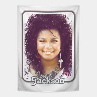 Janet Jackson /\/\ 80s Aesthetic Retro Fan Design Tapestry