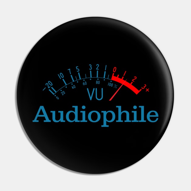 VU Meter Audiophile Level Audio Indicator Vu Meter Pin TeePublic