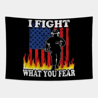 Fireman fight Fire Tapestry