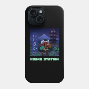 Iisaka, the Tengu Wanderer (Night Ver. 1.1) - Original Chibi Tengu Tshirt by iisakastation.com Phone Case