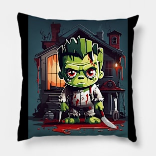 Cute Halloween Frankenstein Pillow