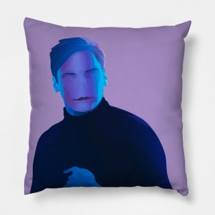 baron zemo dancing neon blue violet Pillow