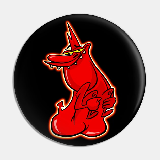 the Red Guy Pin by Inkoholic