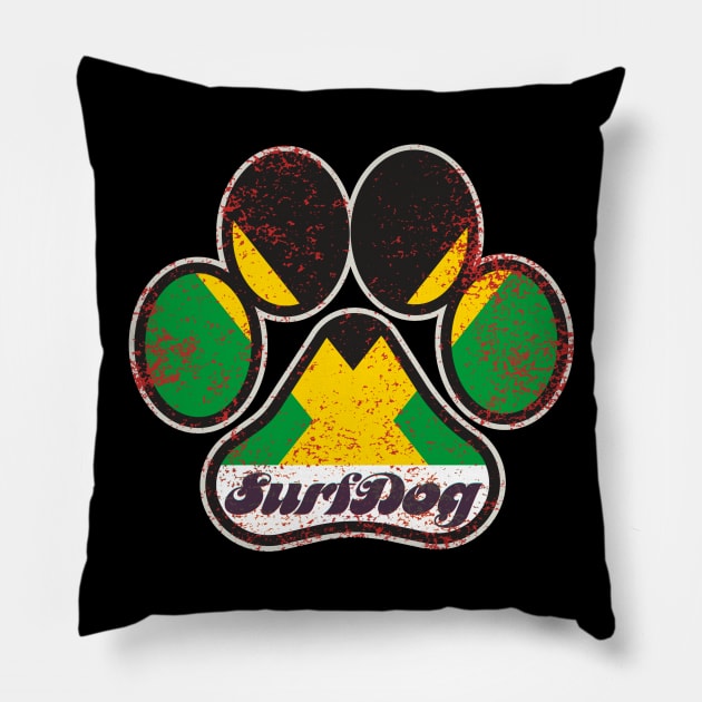 Surf Jamaican Style - Weathered Pillow by surfdog