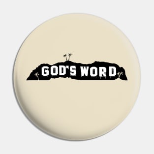 God's Word in Hollywood (light colors chest) Pin