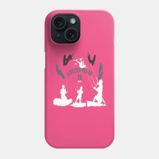 Life Begins At Twenty Knots For Kitesurfers White Silhouette Phone Case