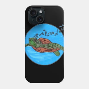 Sea Turtle Swimming Phone Case