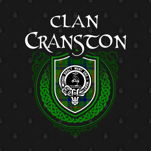 Clan Cranston Surname Scottish Clan Tartan Crest Badge by Celtic Folk