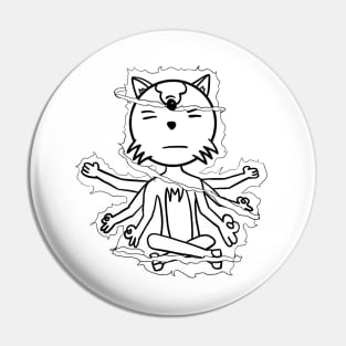 Trunks the Cat Inner Peace (Small Design) Pin