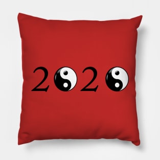 Happy New Year 2020 YingYang Design Pillow