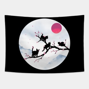 Cat Blossoms Tapestry