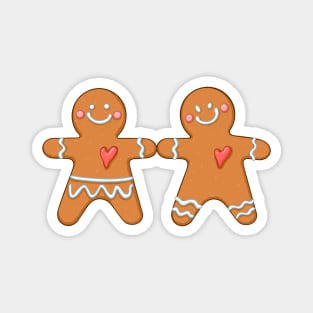 Gingerbread man love for Christmas Magnet