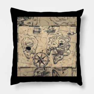 Old Nautical Map Pillow