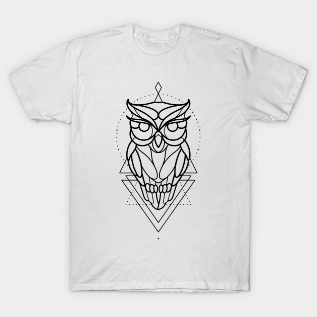 Linework owl design - Owl Design - T-Shirt | TeePublic