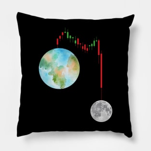 Crypto Hodl Vintage Trading Chart To The Moon Pillow