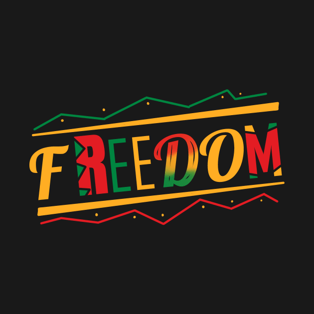 African Colors Freedom Logo For Freedom Day Juneteenth by SinBle