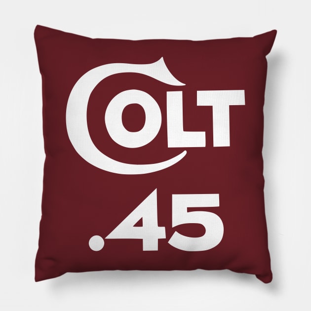 Colt .45 - Tv Western Logo Pillow by wildzerouk