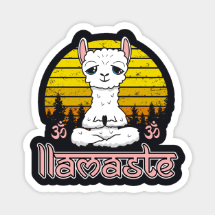 Meditaion Llama Lamaste Magnet