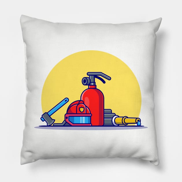 Fire Fighter Equipment Pillow by Catalyst Labs