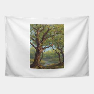 Apple Picture Meadow Beautiful Vintage Retro Tapestry