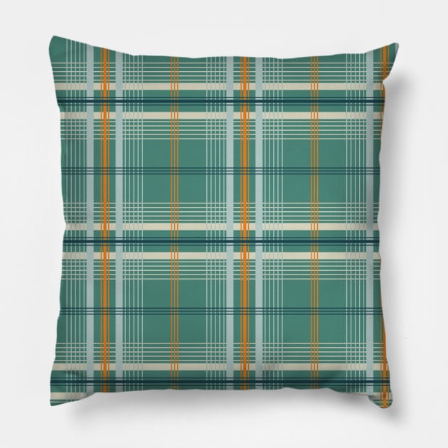 Green plaid,checkered Pillow by ilhnklv