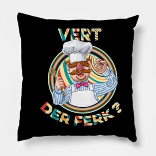 vert der ferk retro style Pillow