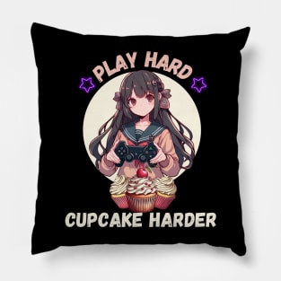 Play hard Cupcake Harder Pillow