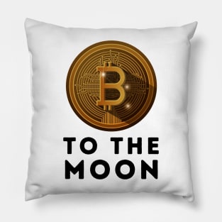 Bitcoin to the Moon Pillow