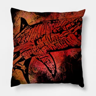 Shark - Red Pillow